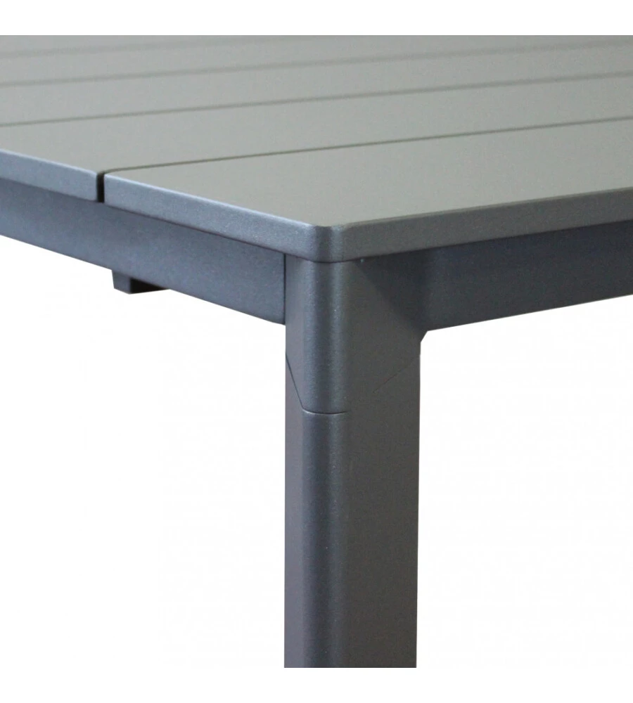 TAVOLO DA GIARDINO ALLUNGABILE ELICA GARDEN "SACRAMENTO" IN ALLUMINIO ANTRACITE 165/215X85X75 CM