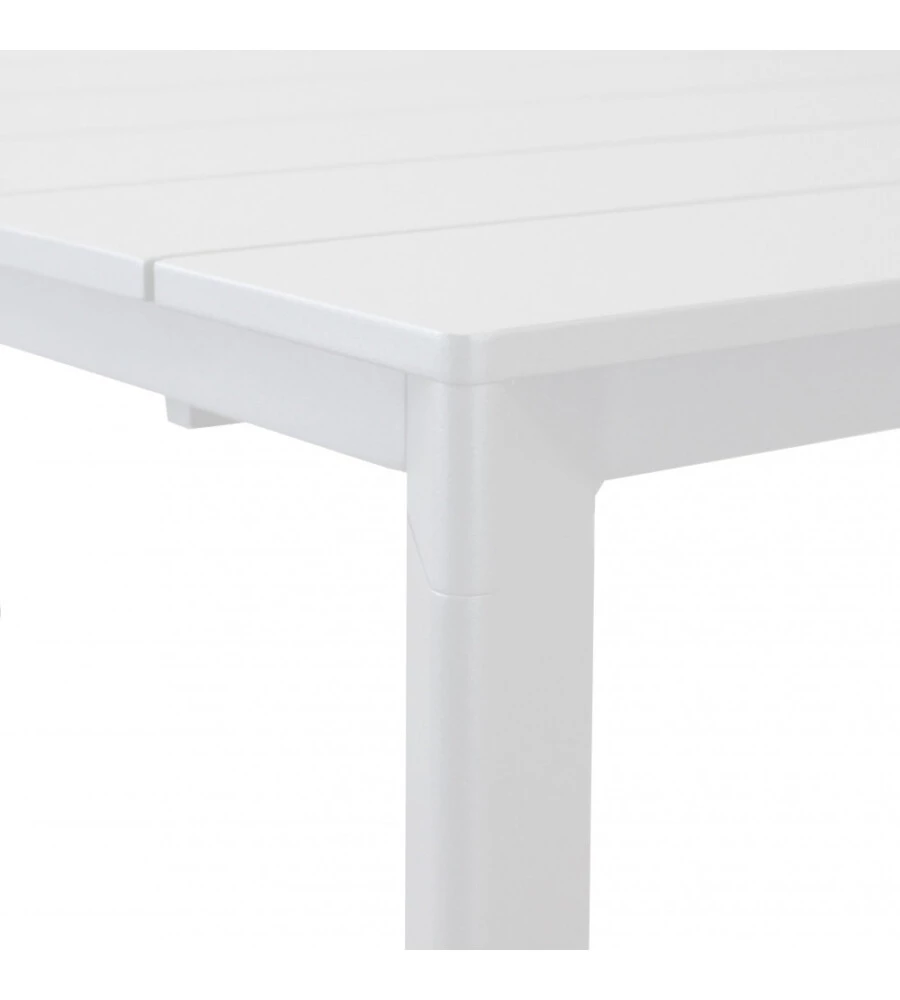 TAVOLO DA GIARDINO ALLUNGABILE ELICA GARDEN "SACRAMENTO" IN ALLUMINIO BIANCO 165/215X85X75 CM