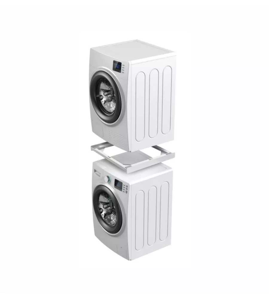KIT DI SOVRAPPOSIZIONE UNIVERSALE PER LAVATRICE E ASCIUGATRICE "TORRE UP" BIANCO 61,2X6X56,2 CM