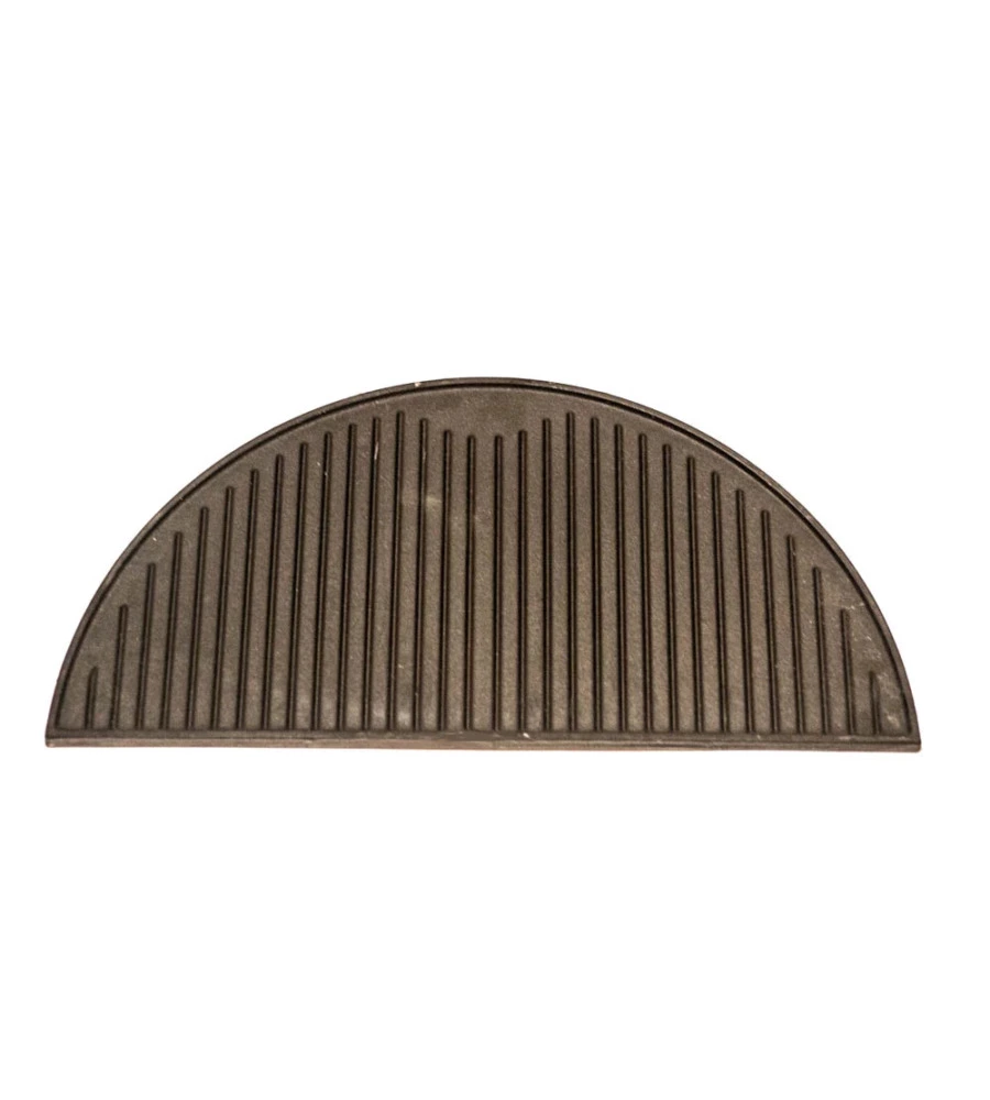 PIASTRA LISCIA A MEZZALUNA PER BARBECUE KAMADO BONO "GRANDE" IN GHISA 55X30X5 CM