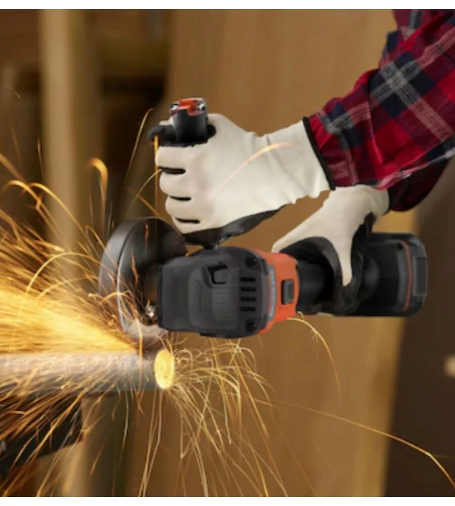 SMERIGLIATRICE ANGOLARE A BATTERIA BLACK+DECKER "BCG6L8D1S-QW" 115 MM 18V