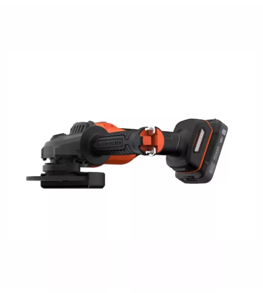 SMERIGLIATRICE ANGOLARE A BATTERIA BLACK+DECKER "BCG6L8D1S-QW" 115 MM 18V