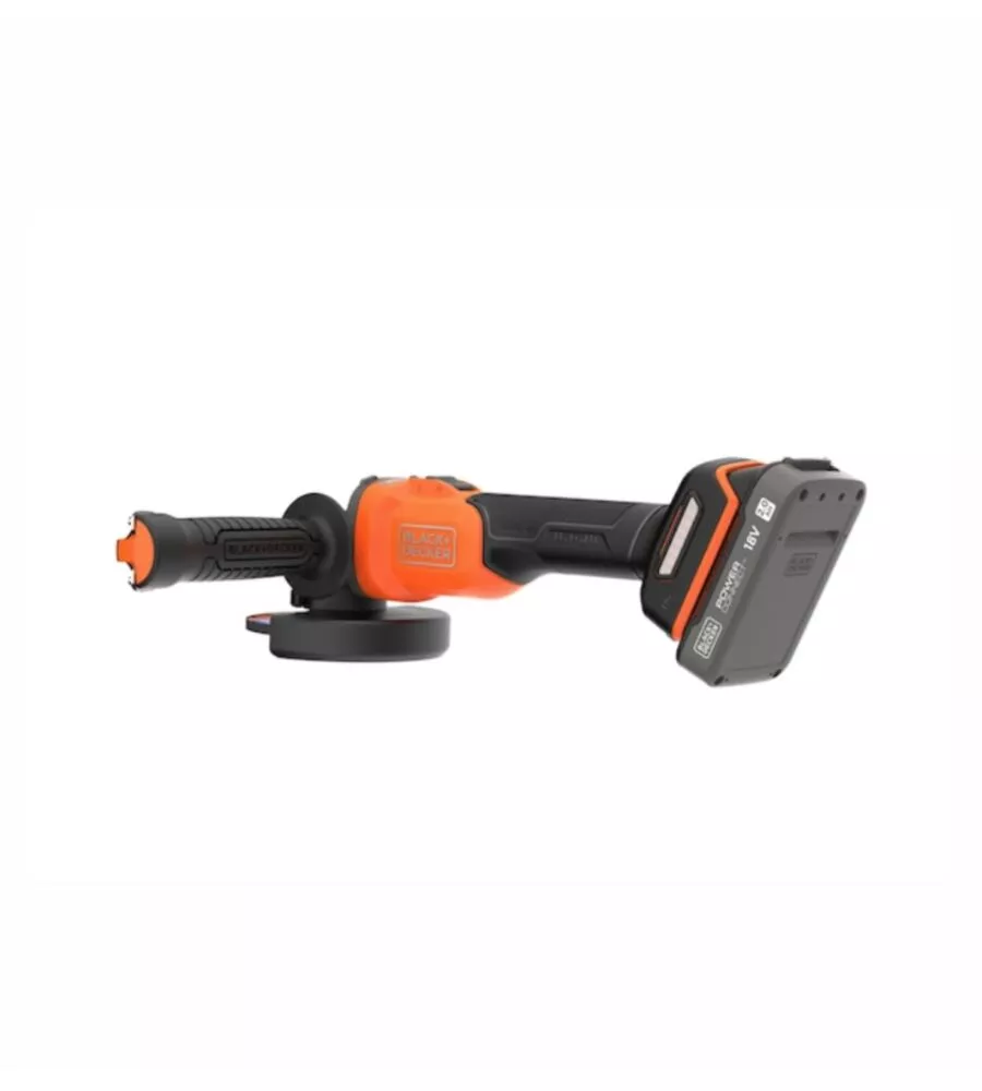 SMERIGLIATRICE ANGOLARE A BATTERIA BLACK+DECKER "BCG6L8D1S-QW" 115 MM 18V