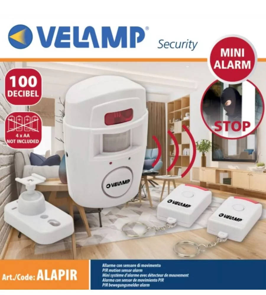 MINI ALLARME VELAM CON RILEVATORE DI PRESENZA E 2 TELECAMERE