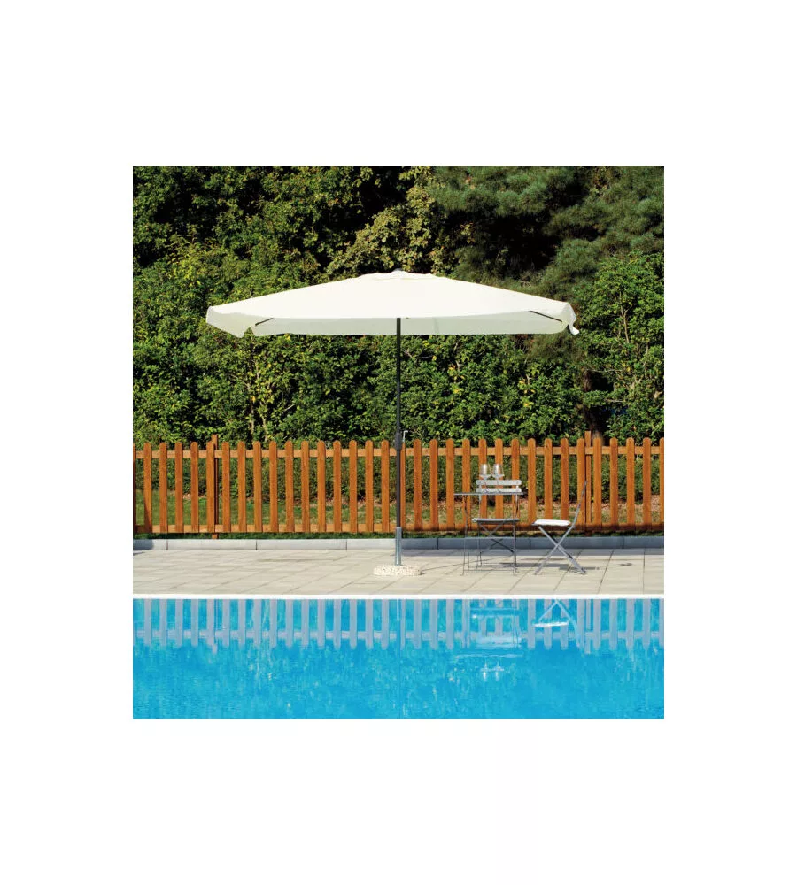 OMBRELLONE SOLARIA "NEVADA" ANTRACITE E ECRU' 3X2 MT