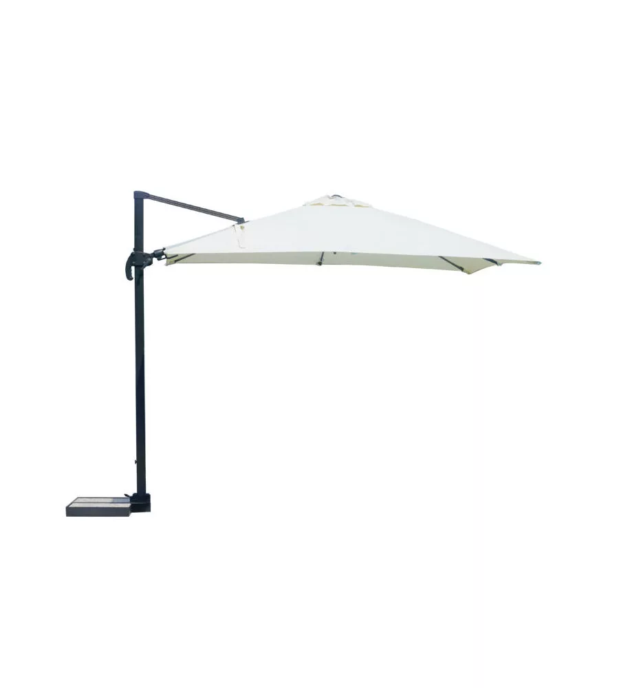OMBRELLONE DA GIARDINO A BRACCIO SOLARIA "CALIFORNIA" IN ALLUMINIO ANTRACITE ECRU' 3X4 MT