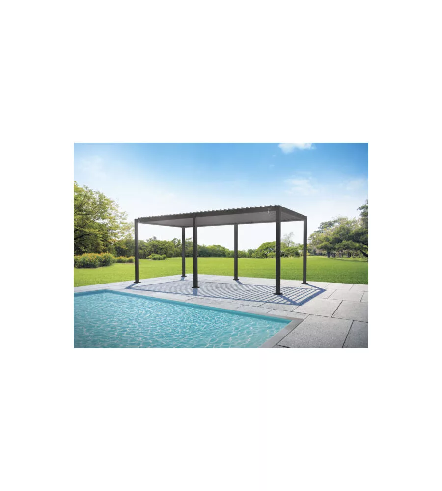 PERGOLA SOLARIA "TEXAS" IN ALLUMINIO ANTRACITE 3X6 MT