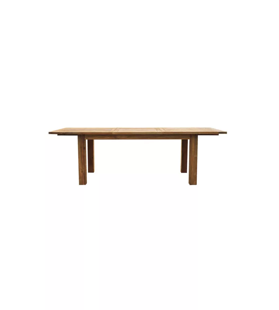 TAVOLO DA ESTERNO ALLUNGABILE SOLARIA "SUMATRA" IN TEAK RICICLATO 180/250X100X77 CM