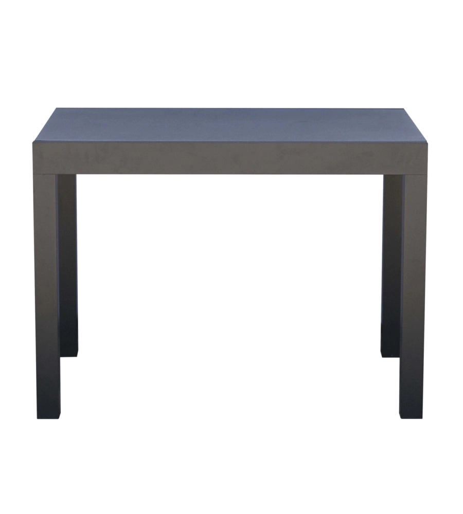 TAVOLO DA ESTERNO ALLUNGABILE SOLARIA "SPALATO" IN ALLUMINIO ANTRACITE E PIANO IN VETROCERAMICA 104/208X75X75 CM