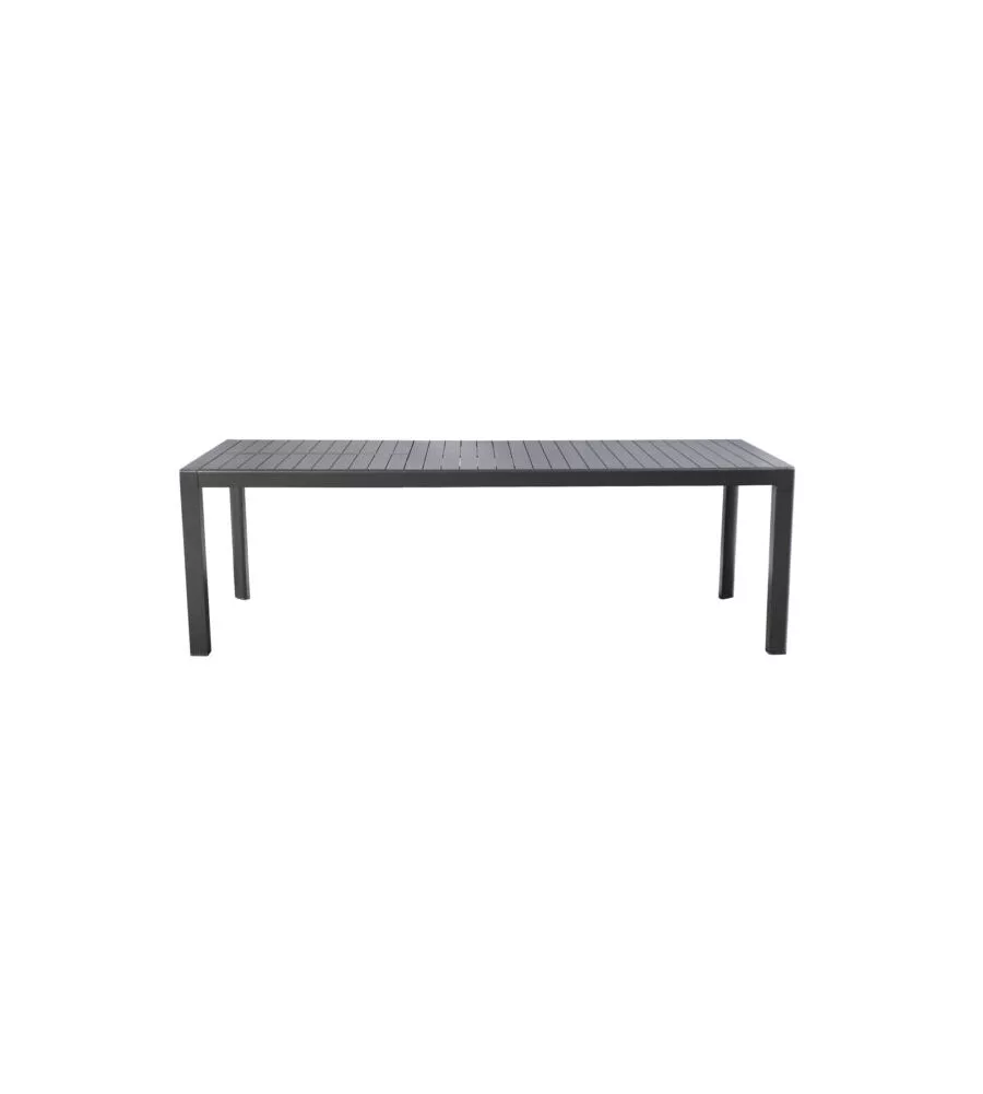 TAVOLO DA ESTERNO ALLUNGABILE SOLARIA "NAXOS" IN ALLUMINIO ANTRACITE 160/240X90X77 CM
