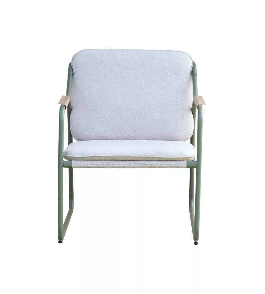 SET DA GIARDINO SOLARIA "TINOS" IN FERRO VERDE 4 SEDUTE E 1 TAVOLINO