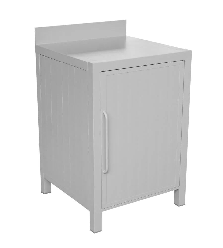 CUCINA DA ESTERNO MODULARE SOLARIA "MODULO 3" IN ALLUMINIO GRIGIO CHIARO 60X60X90 CM