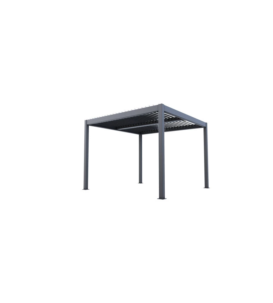 PERGOLA BIOCLIMATICA "ARTEMIDE" IN ALLUMINIO GRIGIO 300X400X250 CM