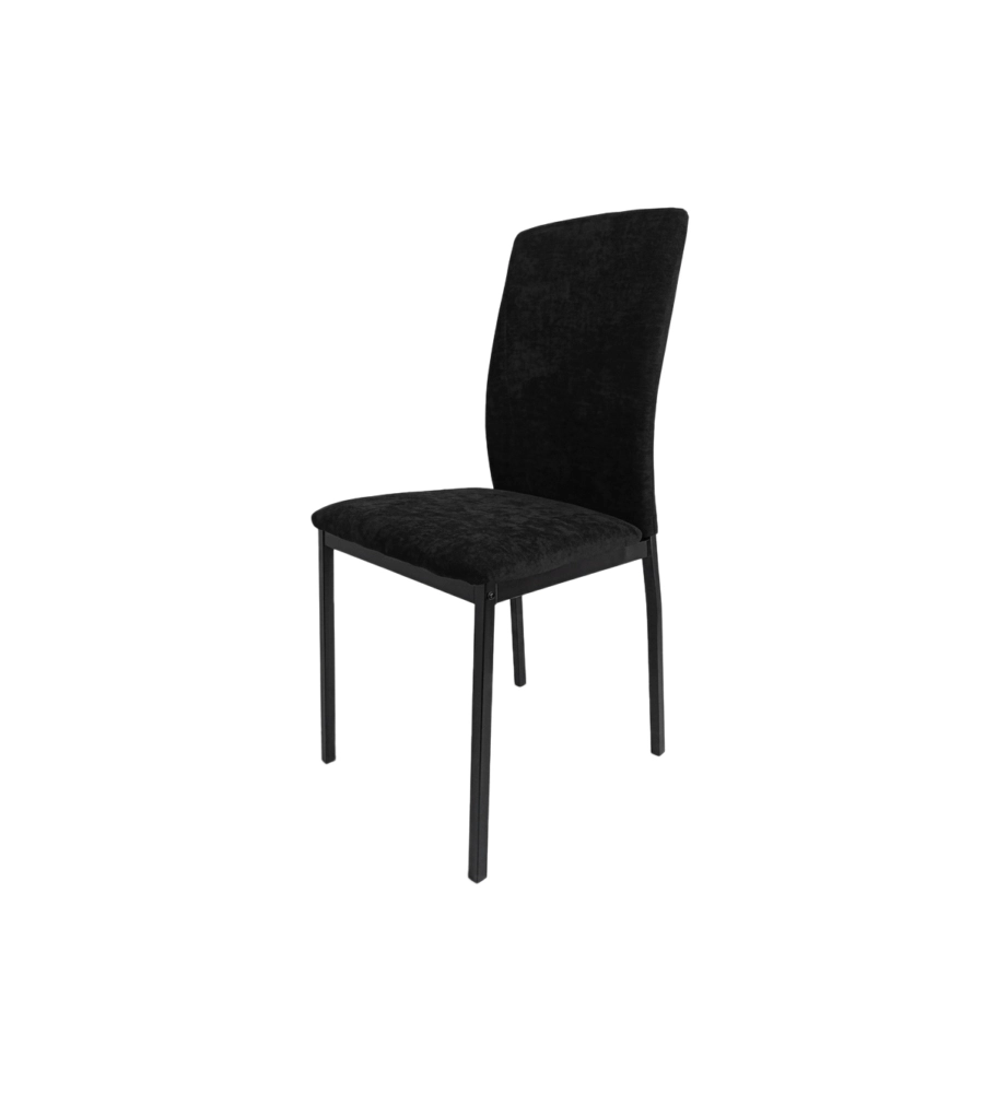 Sedia da cucina BellaHome "Minorca" in tessuto nero 43x50x92 cm