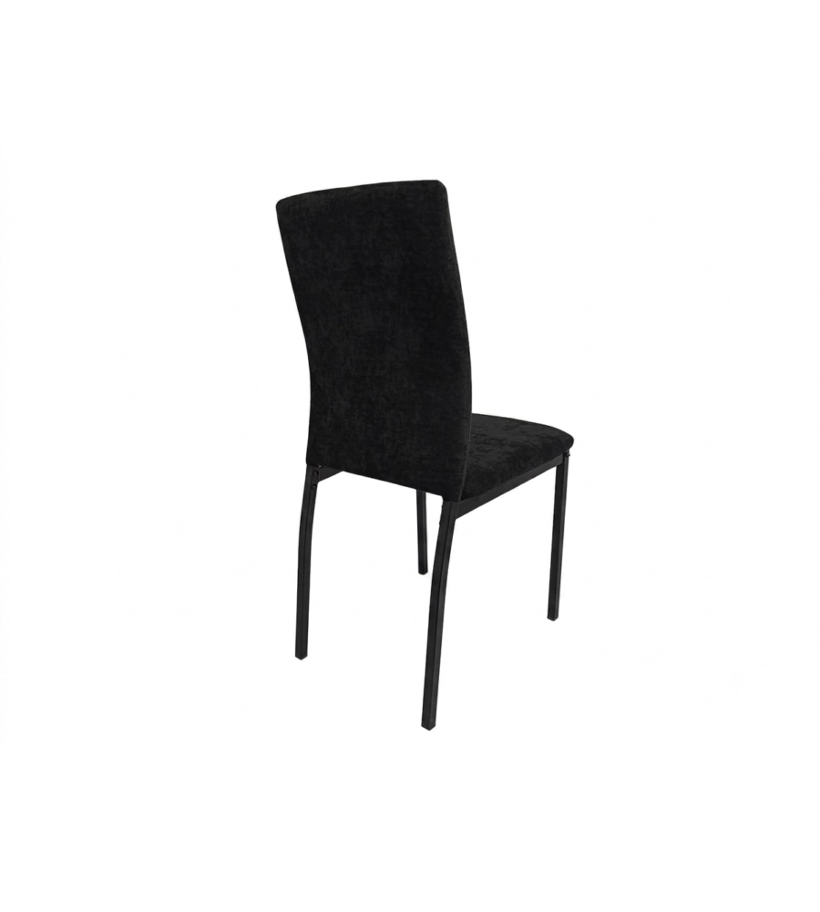 Sedia da cucina BellaHome "Minorca" in tessuto nero 43x50x92 cm