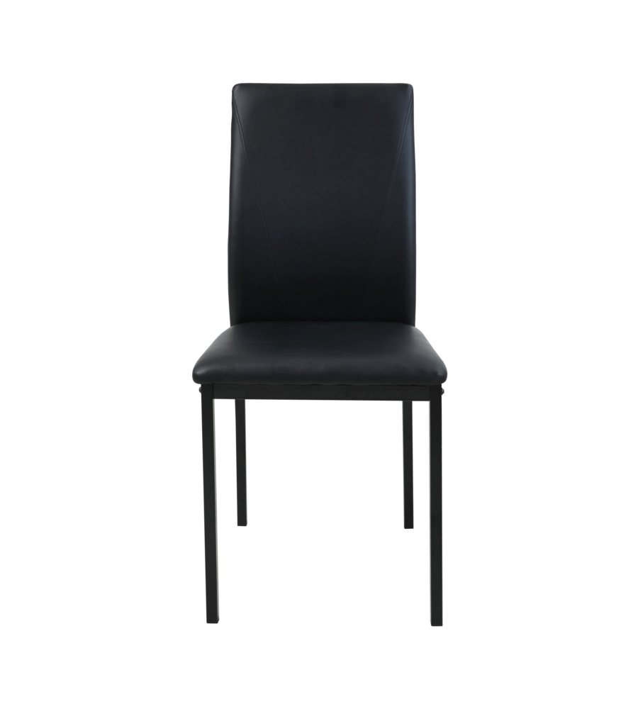 SEDIA BELLAHOME "MINORCA" IN ECOPELLE NERO 43X50X92 CM