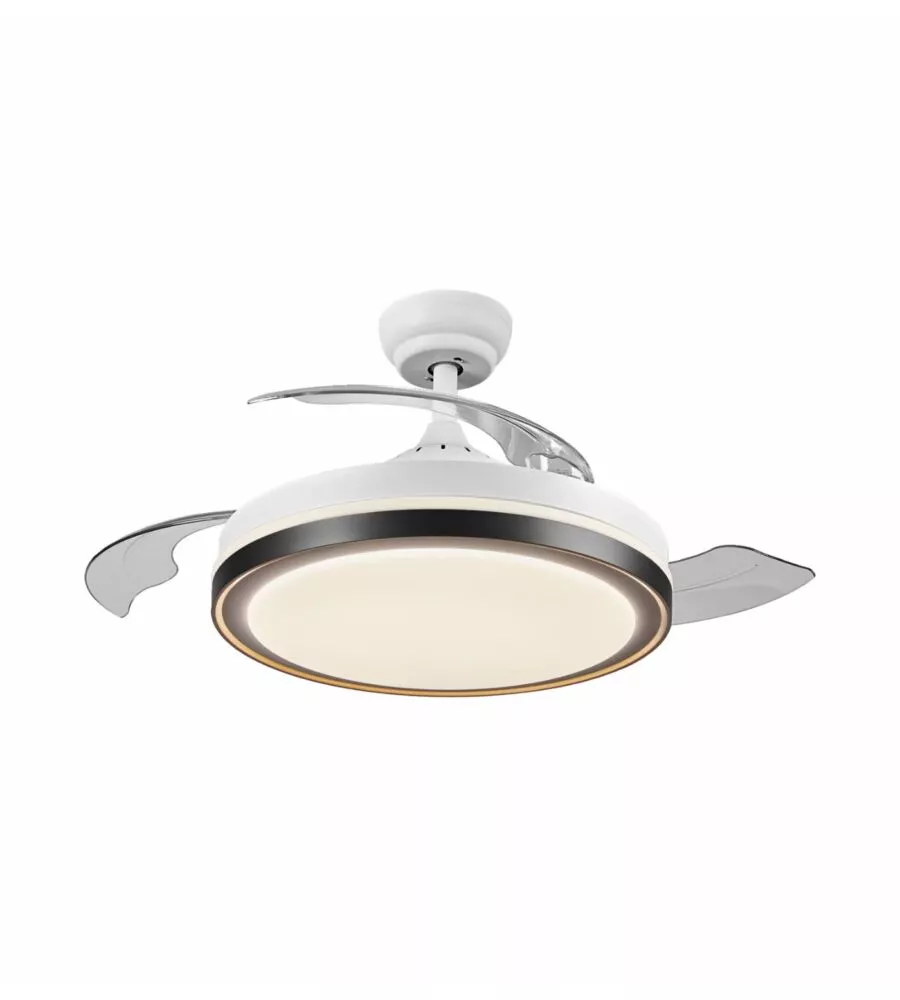 LAMPADA VENTILATORE DA SOFFITTO "RETRACTABLE" BIANCO 66W