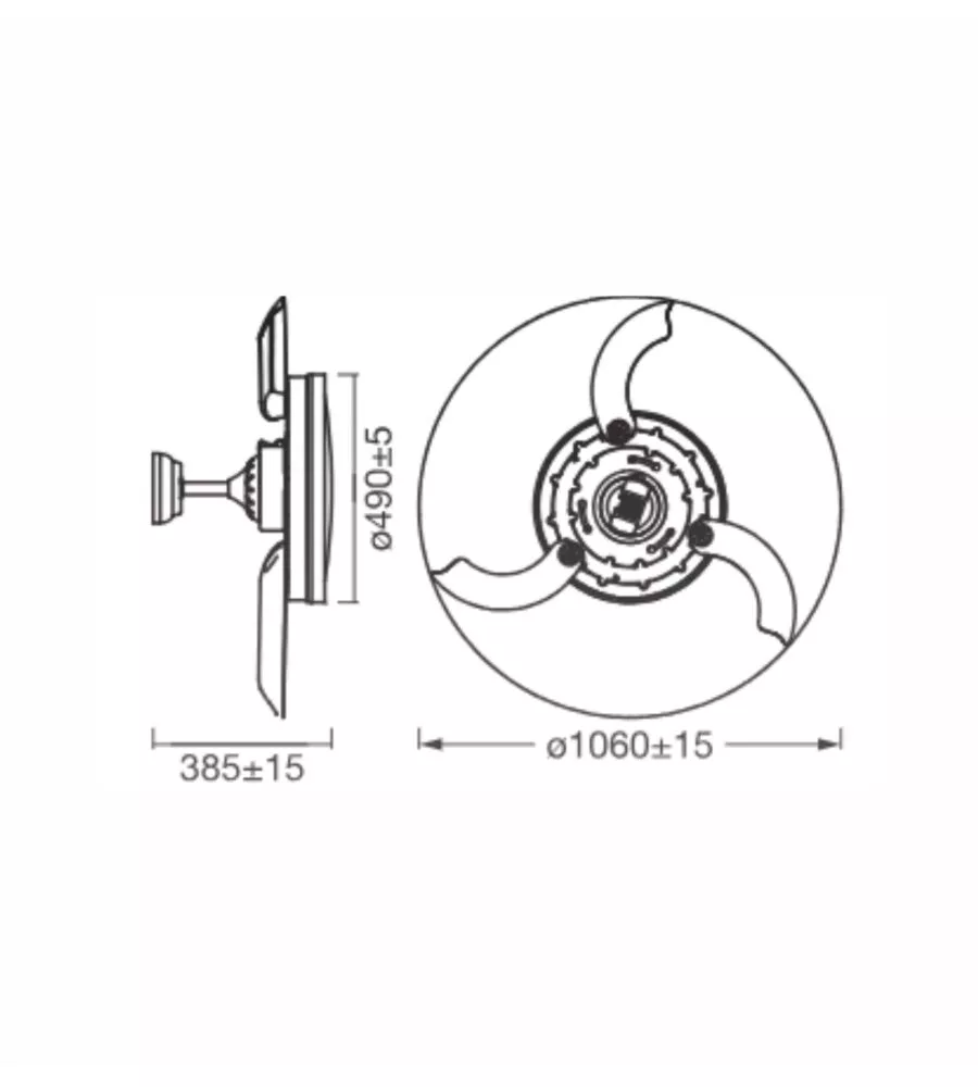 LAMPADA VENTILATORE DA SOFFITTO "RETRACTABLE" BIANCO 66W
