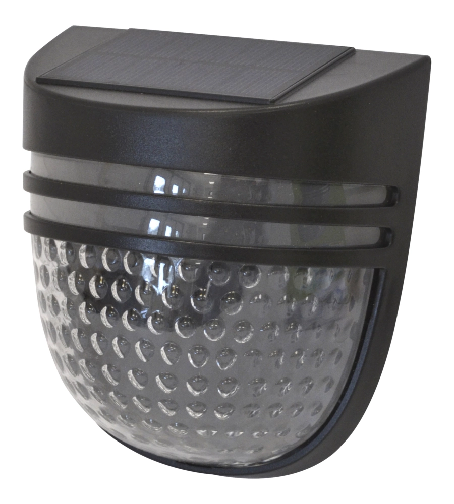 APPLIQUE LED SOLARE DA ESTERNO "ROUND" NERO 3000K