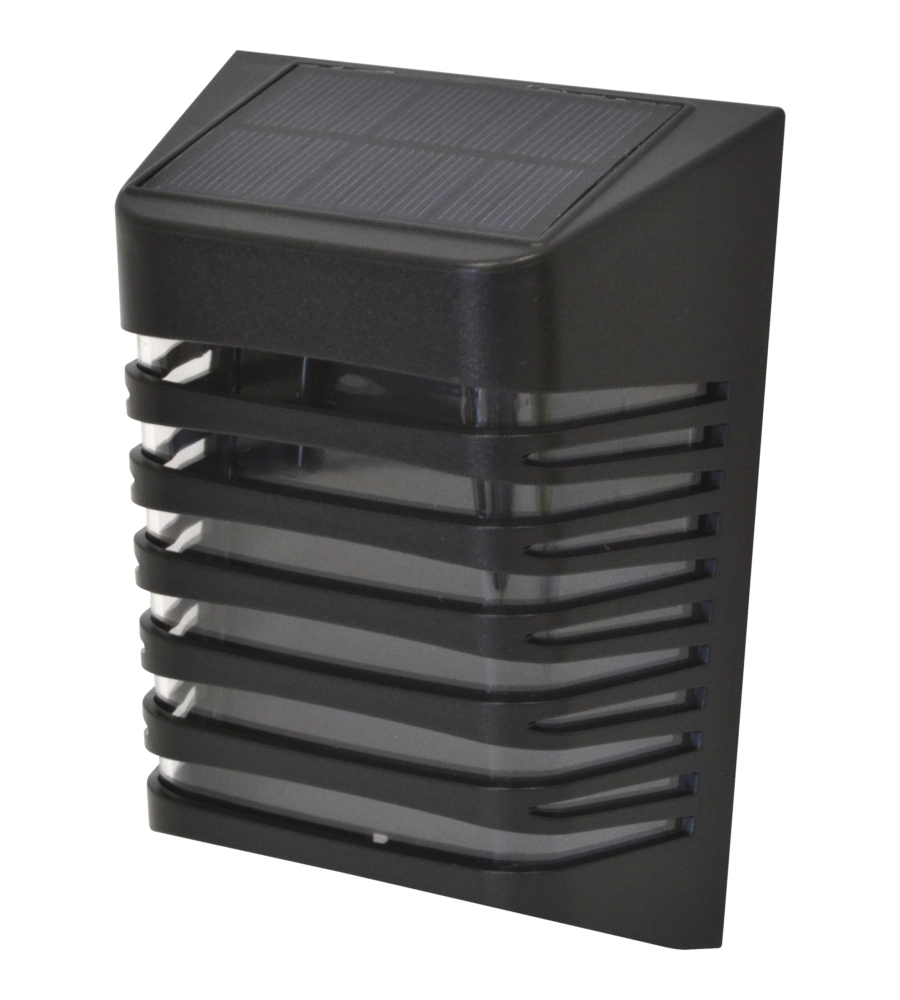 APPLIQUE LED SOLARE DA ESTERNO "SQUARE" NERO 3000K