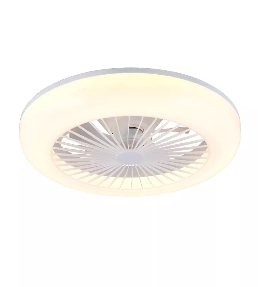 VENTILATORE DA SOFFITO CON LED "MORA" BIANCO Ø45 CM 13W