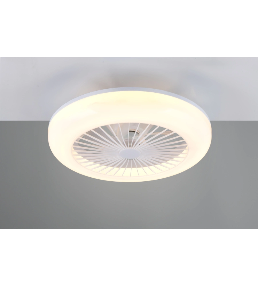 VENTILATORE DA SOFFITO CON LED "MORA" BIANCO Ø45 CM 13W