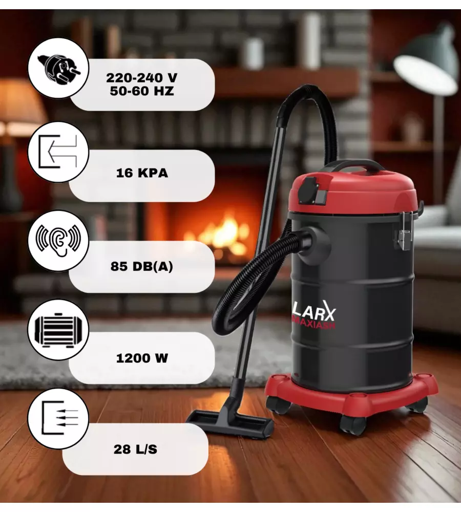 APIRATORE SOLIDI LIQUIDI ELETTRICO LARX "MAXIASH 4 IN 1" 1200W 30L 28 L/S