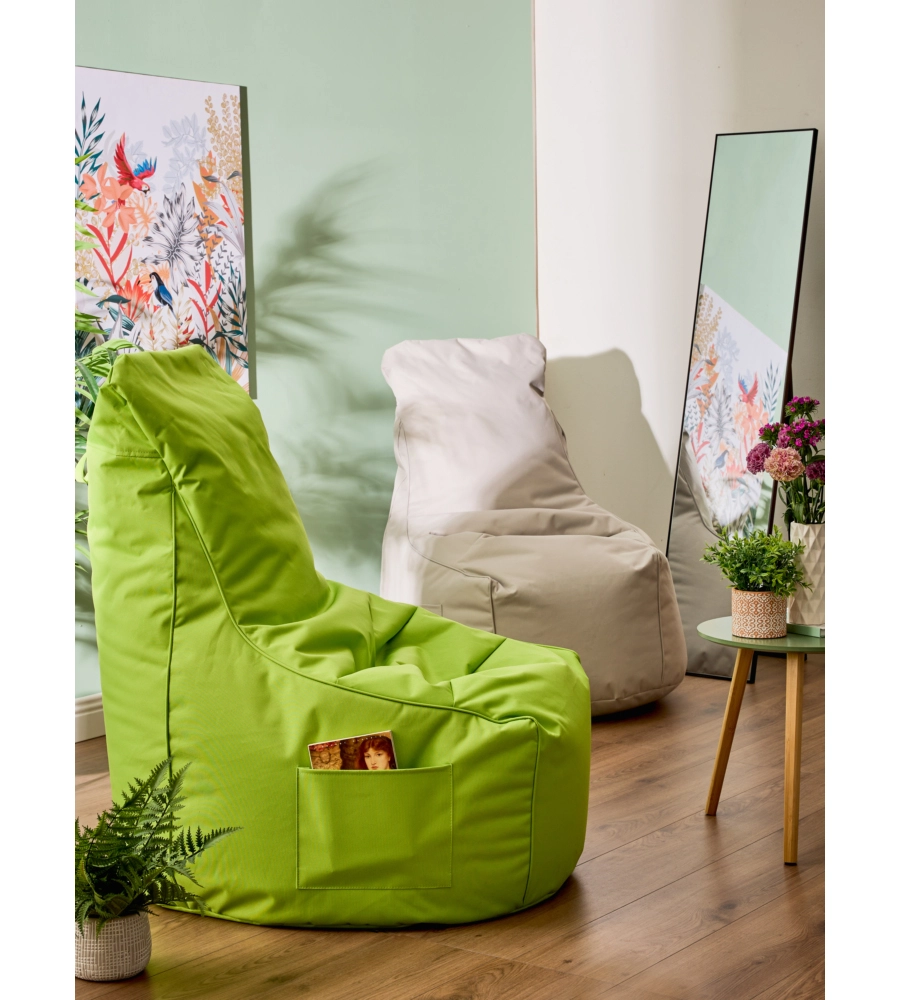POUF POLTRONA SACCO "LAYLA" VERDE 65X65X95 CM