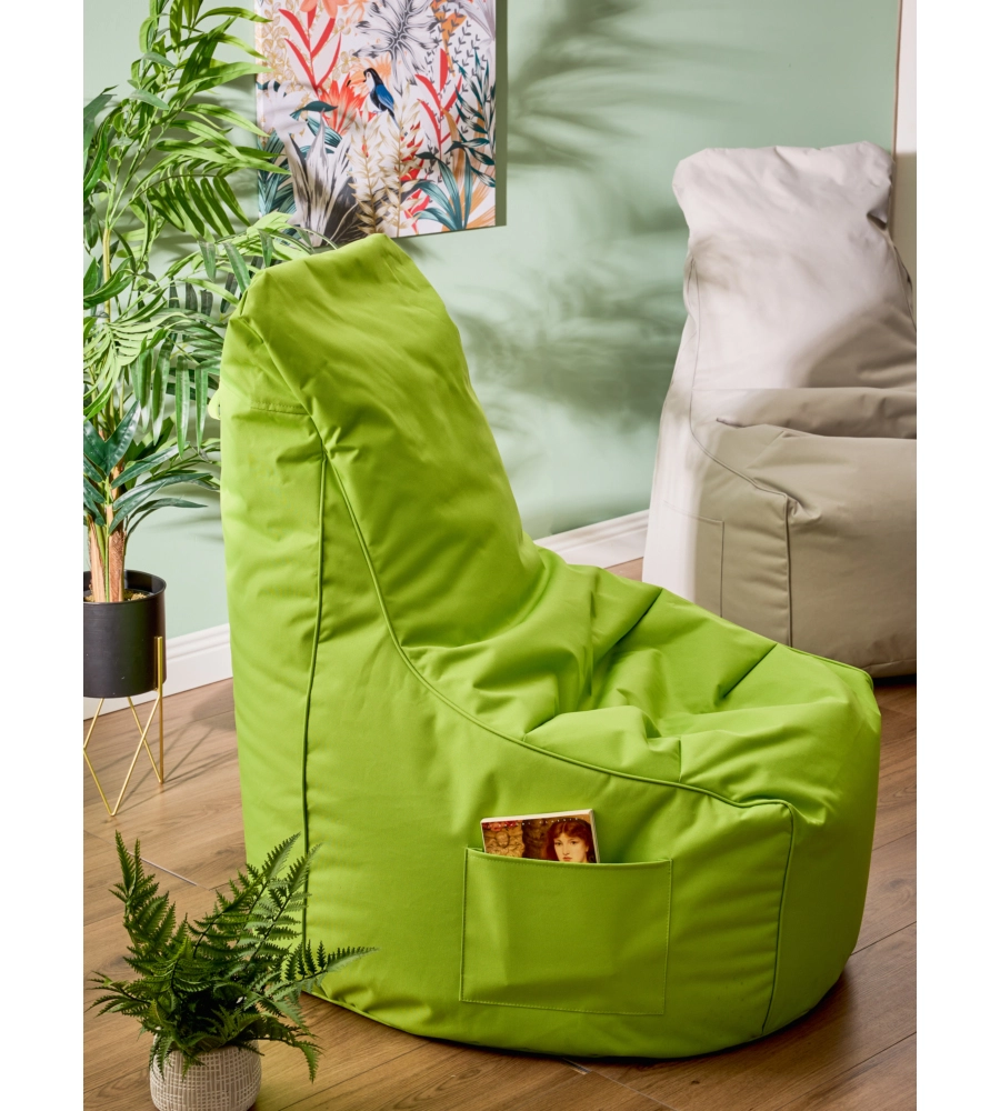 POUF POLTRONA SACCO "LAYLA" VERDE 65X65X95 CM