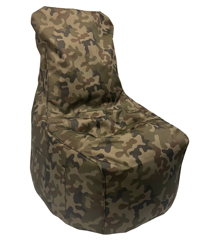 POUF POLTRONA SACCO "LAYLA" VERDE MILITARE 65X65X95 CM