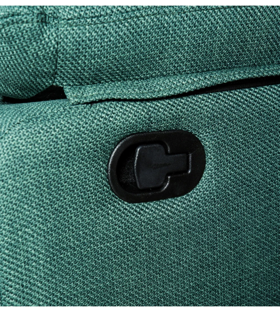 DIVANO ANGOLARE BELLAHOME "KETTY" IN TESSUTO VERDE CON PENISOLA A DESTRA 197X174/93,5X95 CM