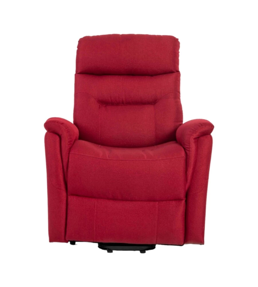 POLTRONA CON RECLINER E ALZATA ELETTRICO BELLAHOME "PRATO" BORDEAUX 82X90X108 CM