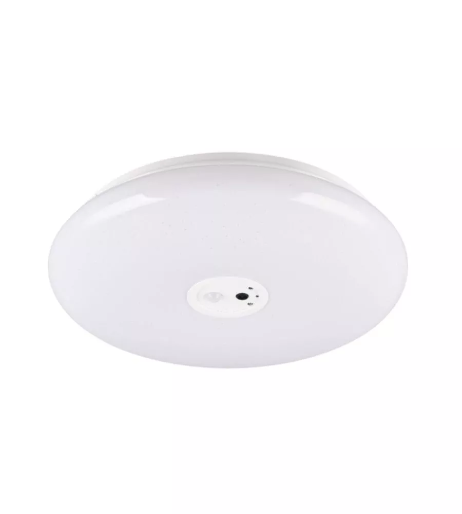 PLAFONIERA LED "VEDERA" BIANCA CON VIDEOCAMERA 6000K Ø40 CM