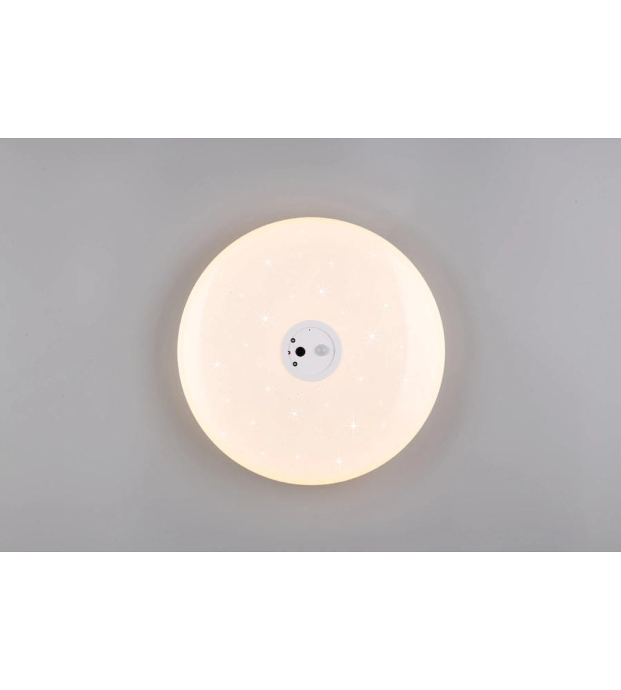 PLAFONIERA LED "VEDERA" BIANCA CON VIDEOCAMERA 6000K Ø40 CM