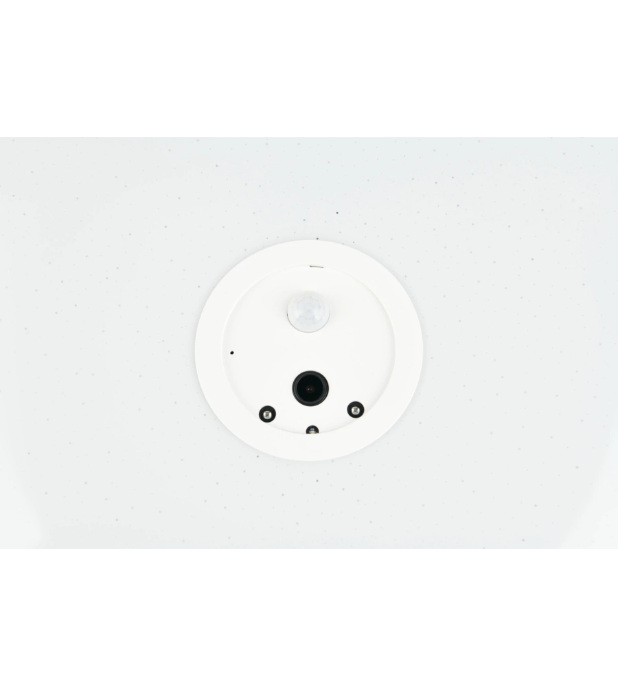 PLAFONIERA LED "VEDERA" BIANCA CON VIDEOCAMERA 6000K Ø40 CM