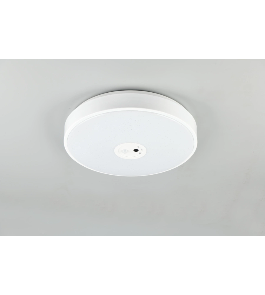 PLAFONIERA LED "ASPETTA" BIANCA CON VIDEOCAMERA 6000K Ø40 CM