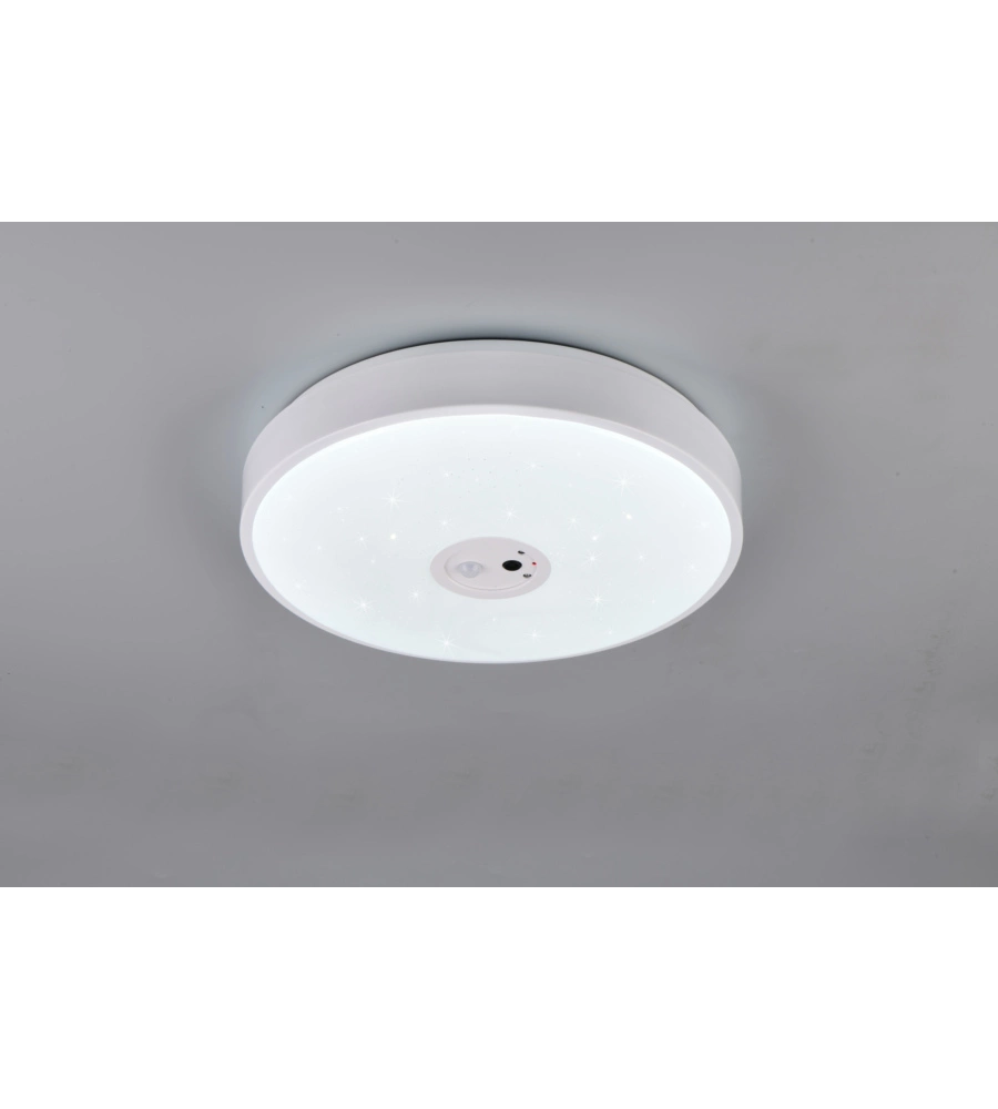 PLAFONIERA LED "ASPETTA" BIANCA CON VIDEOCAMERA 6000K Ø40 CM