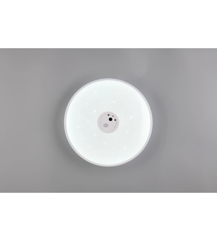 PLAFONIERA LED "ASPETTA" BIANCA CON VIDEOCAMERA 6000K Ø40 CM