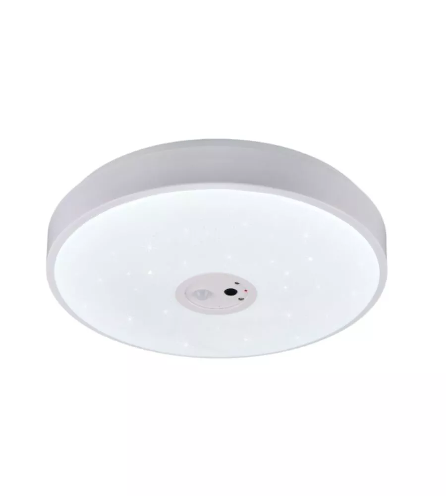 PLAFONIERA LED "ASPETTA" BIANCA CON VIDEOCAMERA 6000K Ø40 CM