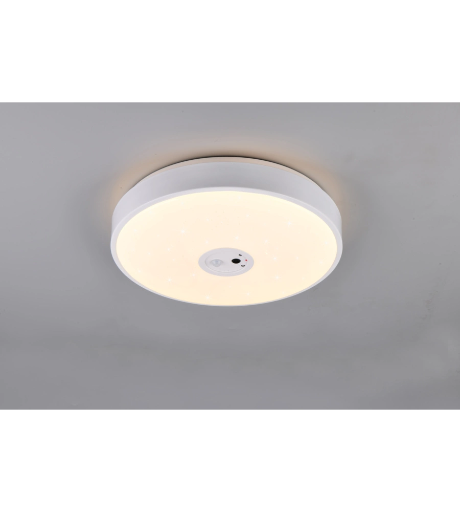 PLAFONIERA LED "ASPETTA" BIANCA CON VIDEOCAMERA 6000K Ø40 CM