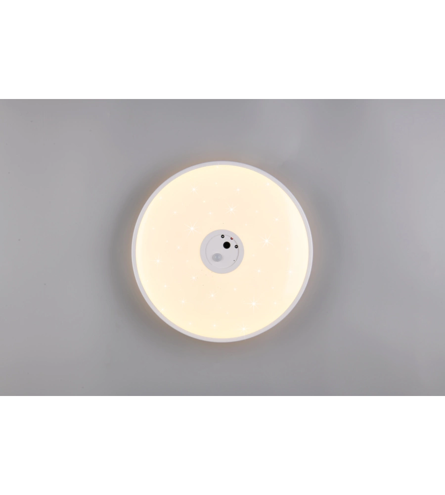PLAFONIERA LED "ASPETTA" BIANCA CON VIDEOCAMERA 6000K Ø40 CM