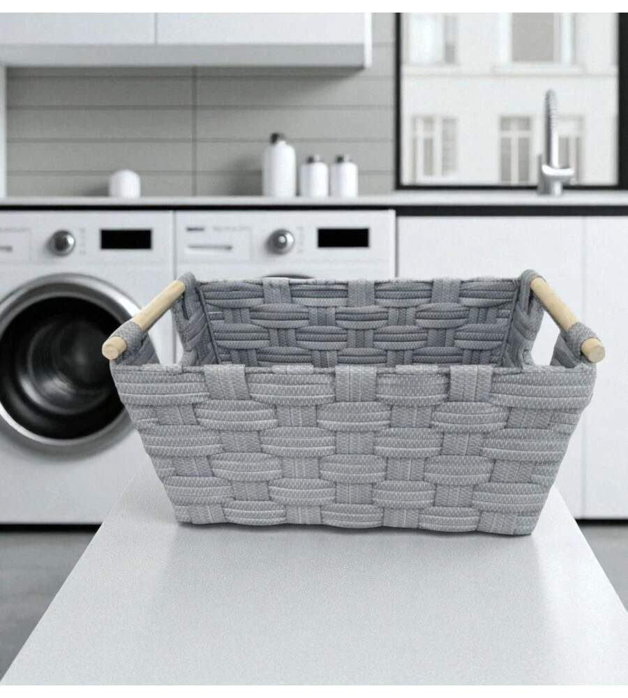 CESTINO IN TNT EASY SYSTEM "MEDIO" GRIGIO 42X27,5X20,5 CM