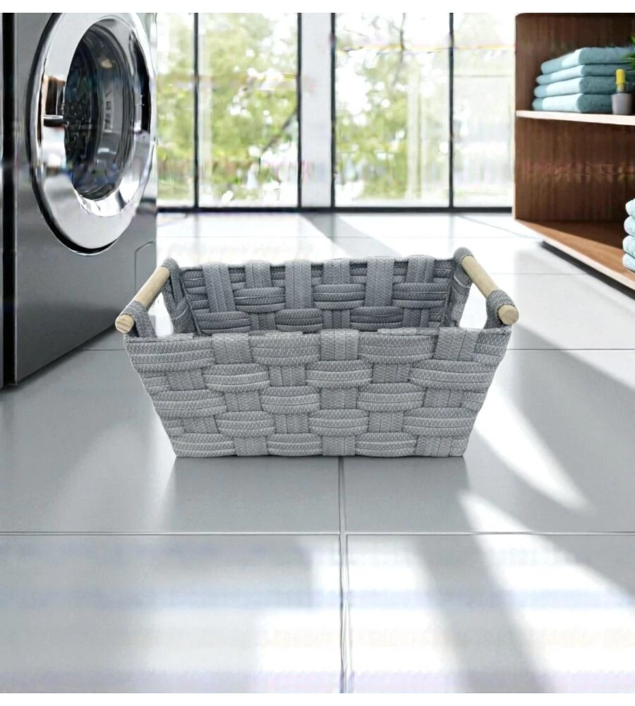 CESTINO IN TNT EASY SYSTEM "PICCOLO" GRIGIO 37,5X23,5X16,5 CM