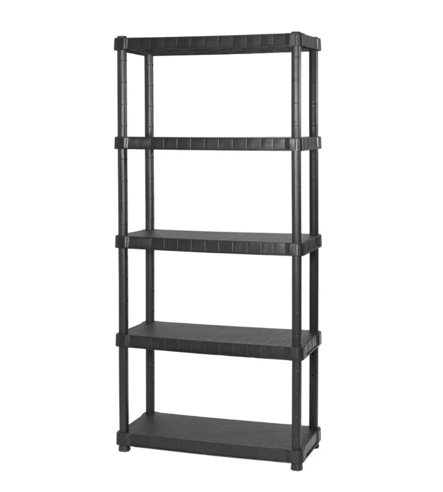 SCAFFALE 5 RIPIANI IN POLIPROPILENE "URANO" NERO 90X40X188 CM
