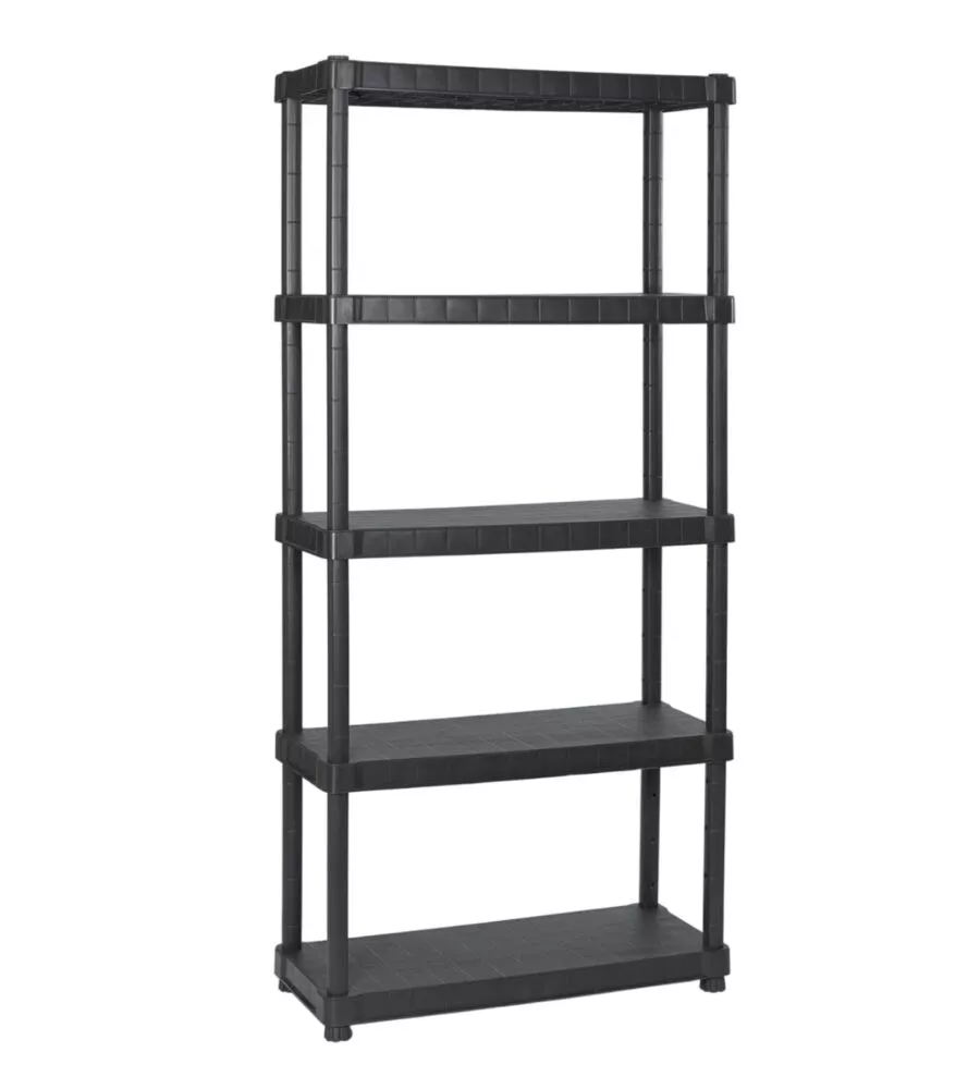 SCAFFALE 5 RIPIANI IN POLIPROPILENE "URANO" NERO 90X40X188 CM