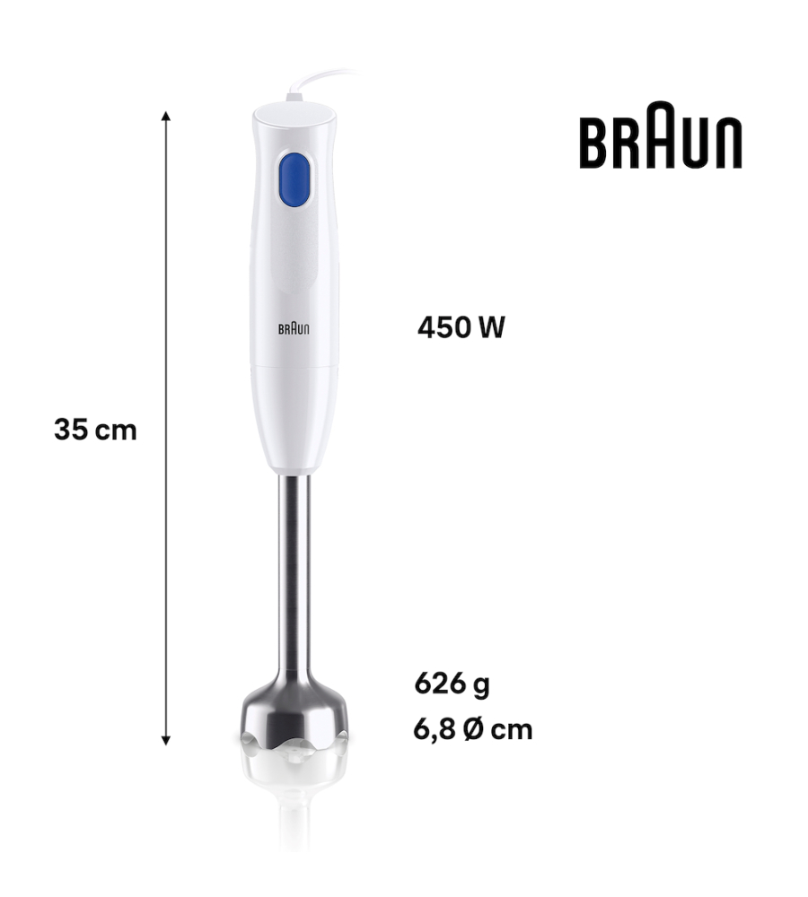 FRULLATORE AD IMMERSIONE BRAUN BIANCO 450W