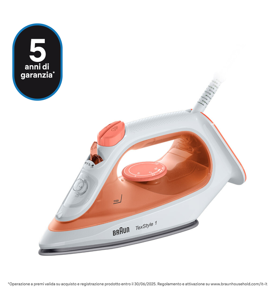 FERRO DA STIRO A VAPORE BRAUN 220ML 1900W