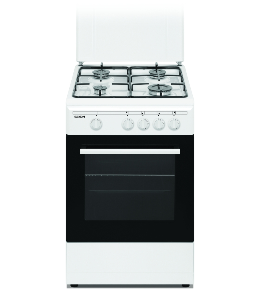 CUCINA A GAS CON COPERCHIO SEKOM 4 FUOCHI BIANCO