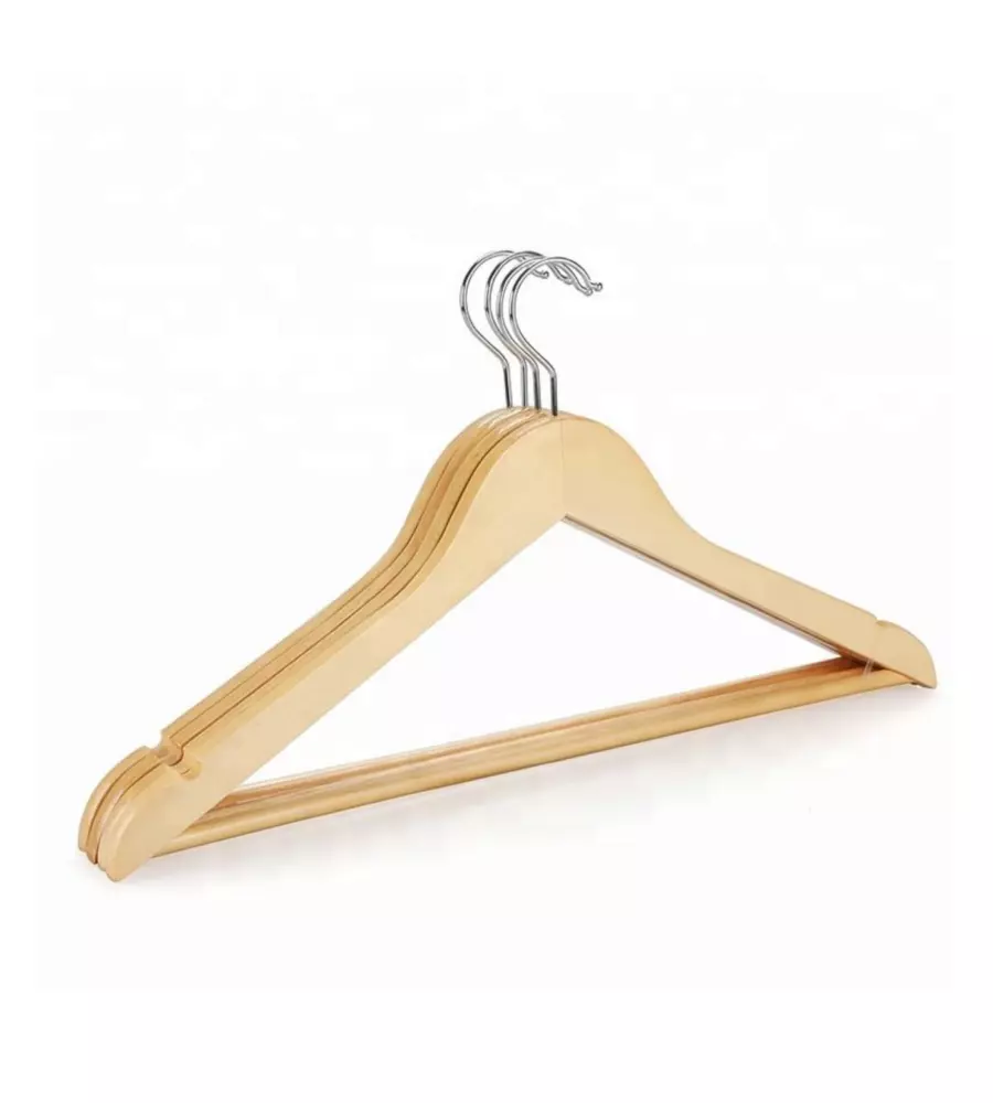 Set 6 grucce in legno naturale 44,5x1,2 cm
