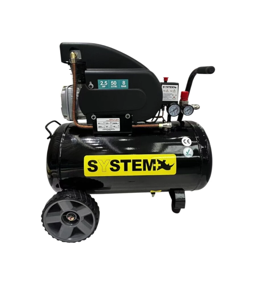 Compressore aria lubrificato System+ 50lt 2,5hp